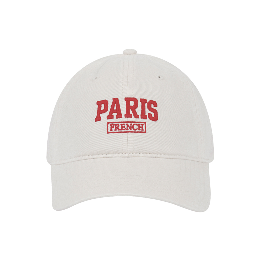 PARIS 電繡老帽 米白色 GR-020