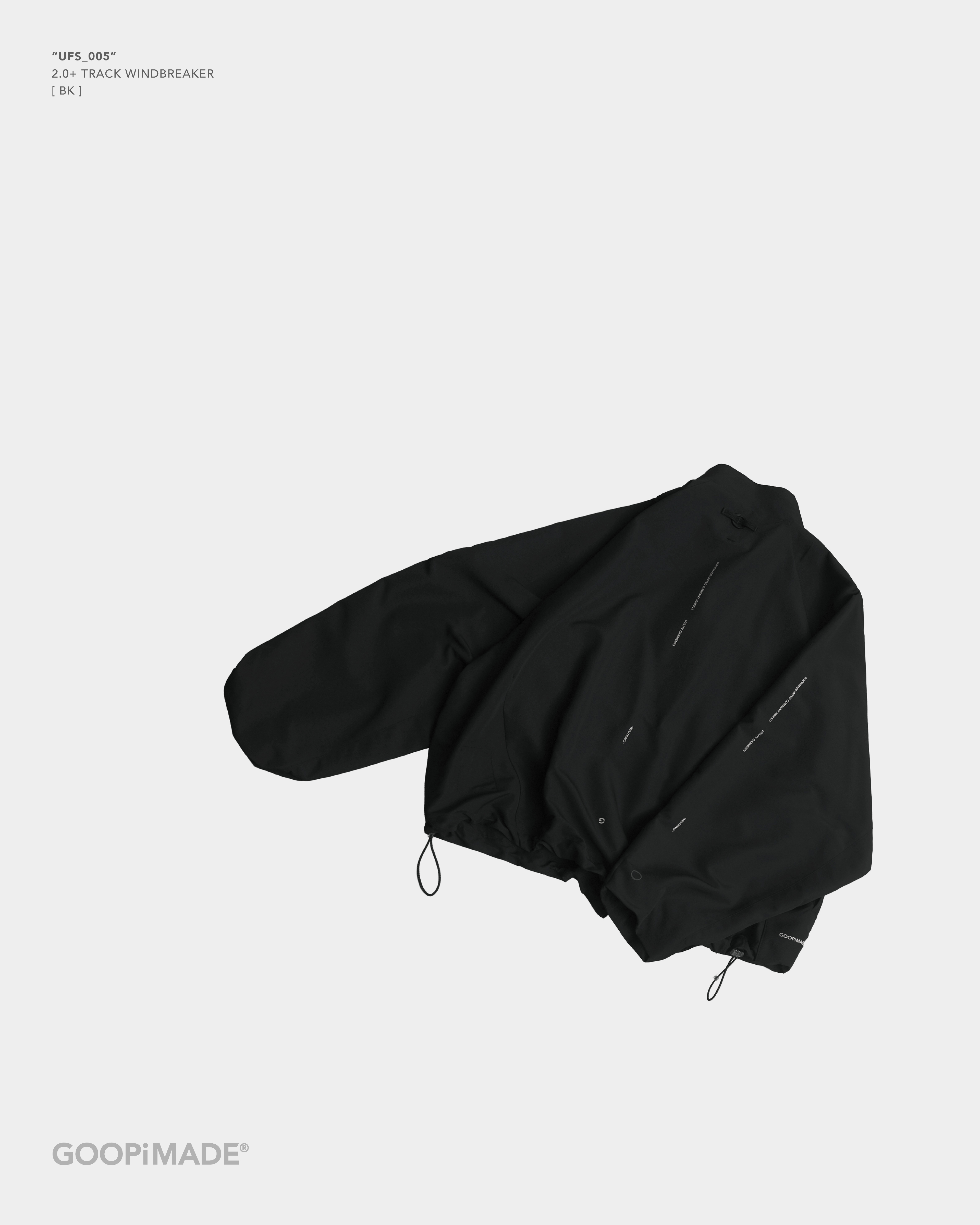 GOOPiMADE “UFS_005” 2.0+ Track WindBreaker - BK