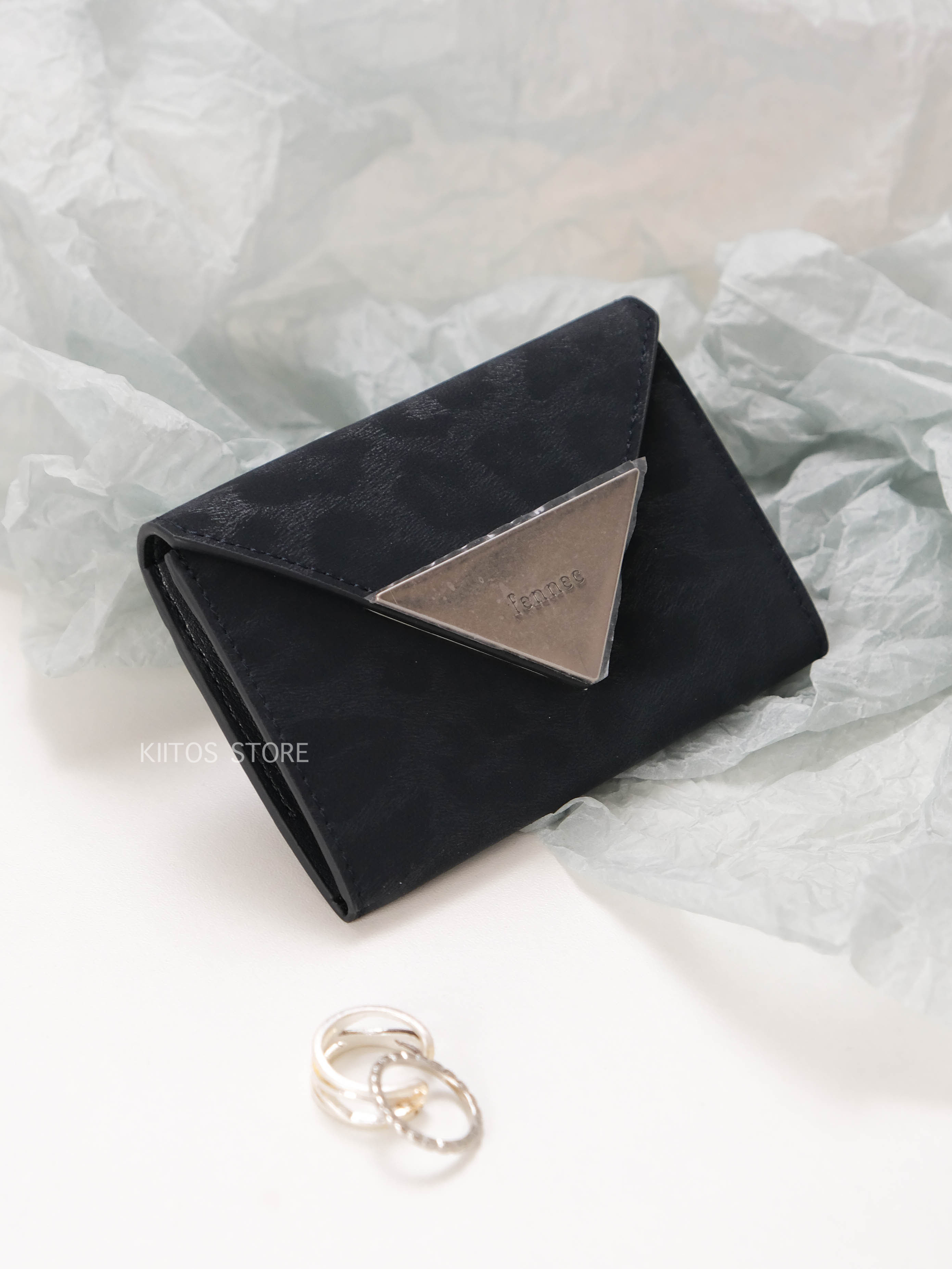 【現貨】韓國代購 Fennec LEOPARD 豹紋系列 TRIANGLE NAME POCKET 秋冬新款 錢包 短夾