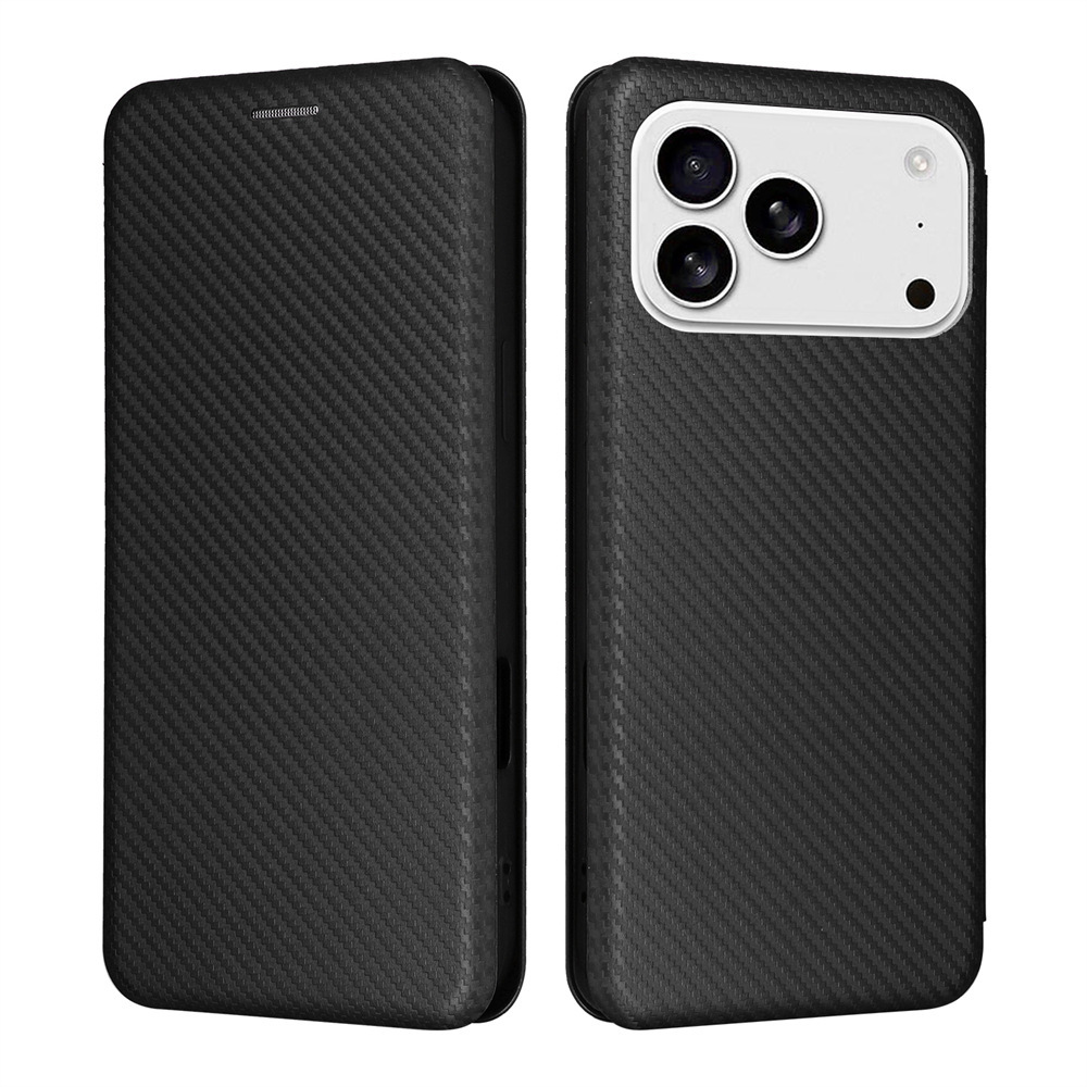 XPRO - Ultra Slim Flip - iPhone 17 Case 貼身防撞翻蓋碳纖皮紋插卡支架手機保護殼