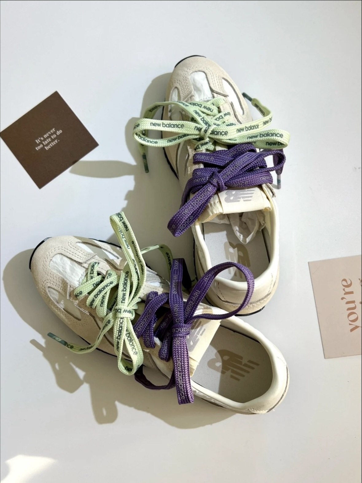 〈多巴胺配色💜〉New Balance 471 奶茶白