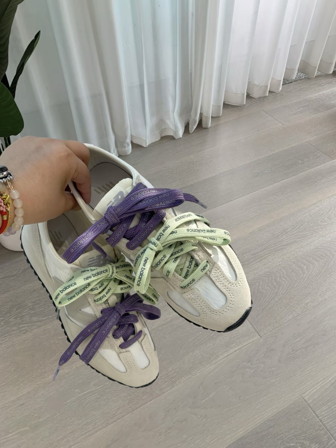 〈多巴胺配色💜〉New Balance 471 奶茶白