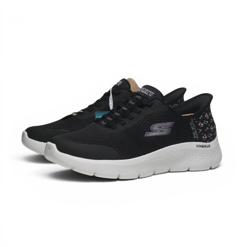SKECHERS 休閒鞋 GO WALK 黑碎花 瞬穿 寬楦 健走鞋 女 125525WBLK