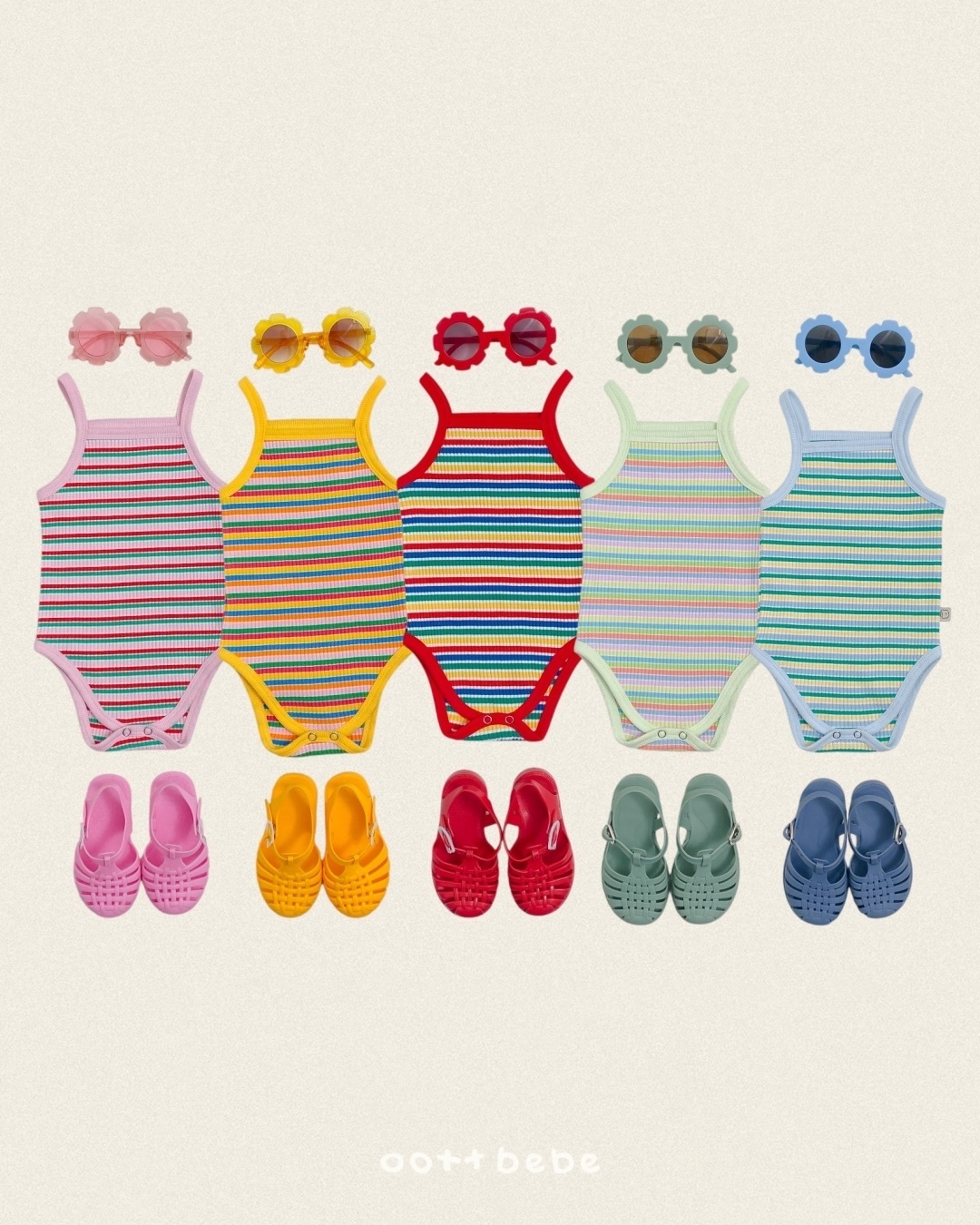 Oott Bebe Rainbow Sleeveless Suit