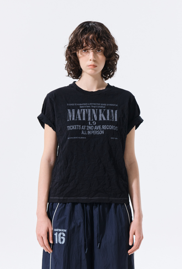 【直播】Matin Kim LX060510 女裝字母印花短袖上衣(MK2634TS010)