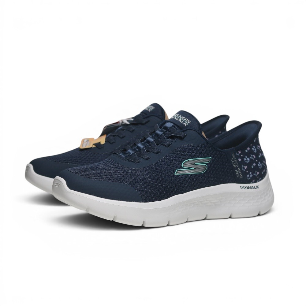 SKECHERS 休閒鞋 GO WALK 深藍碎花 瞬穿 寬楦 健走鞋 女 125525WNVY