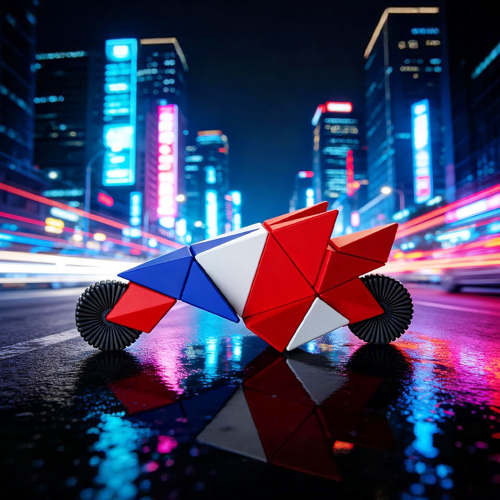 Trido 磁力積木 進階組28PCS -赤焰幻影(Red Speed)