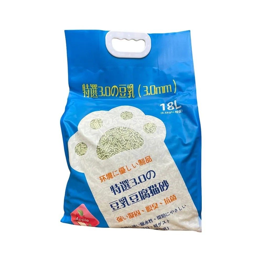捐贈 [ 指定機構 ] 特選 蘋果 3.0MM 豆腐貓砂 18L