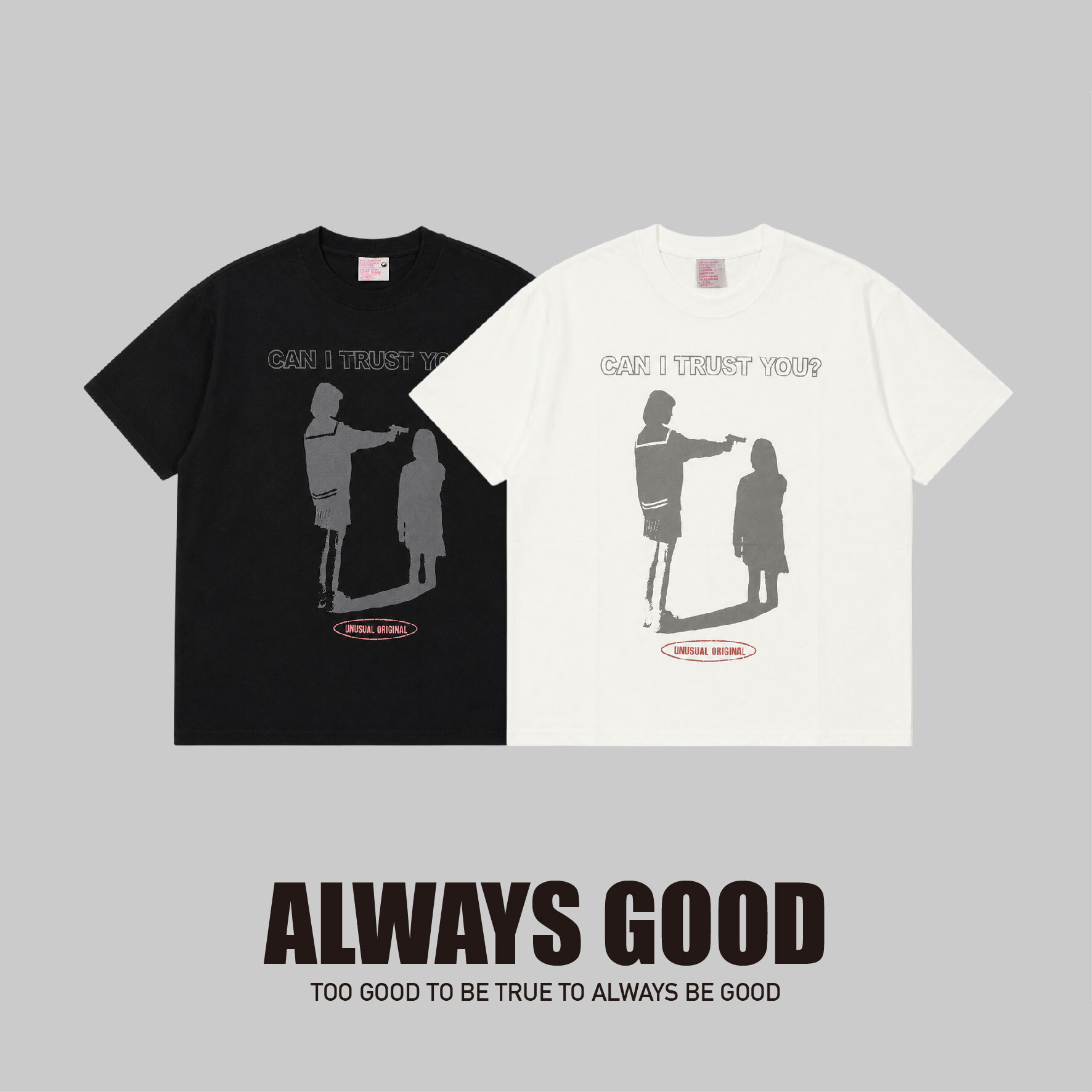 『Always_Good』我可以信任你嗎 短版 印花 短TEE