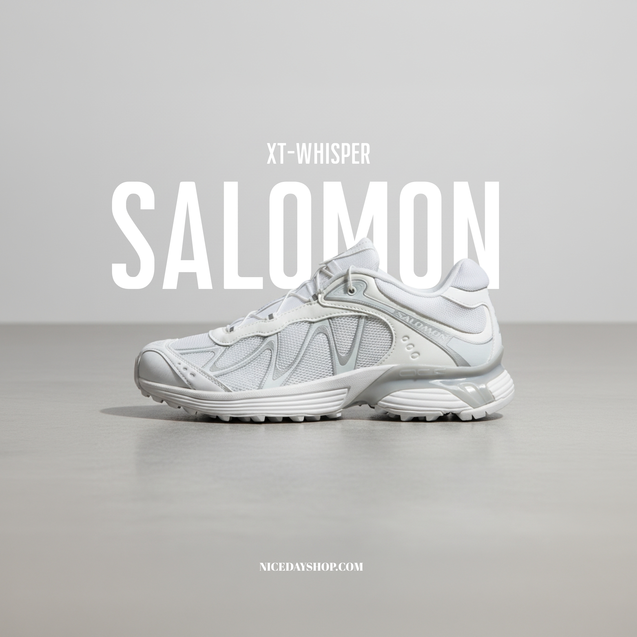 NICEDAY 代購 Salomon XT-Whisper 白 索羅門 跑鞋 慢跑 厚底 機能 477619