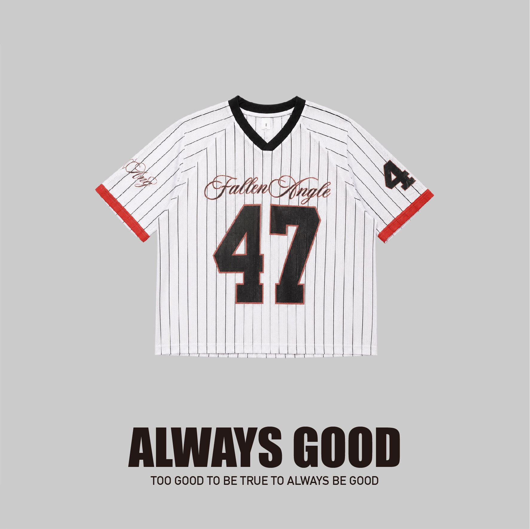 『Always_Good』直條紋 網眼 球衣