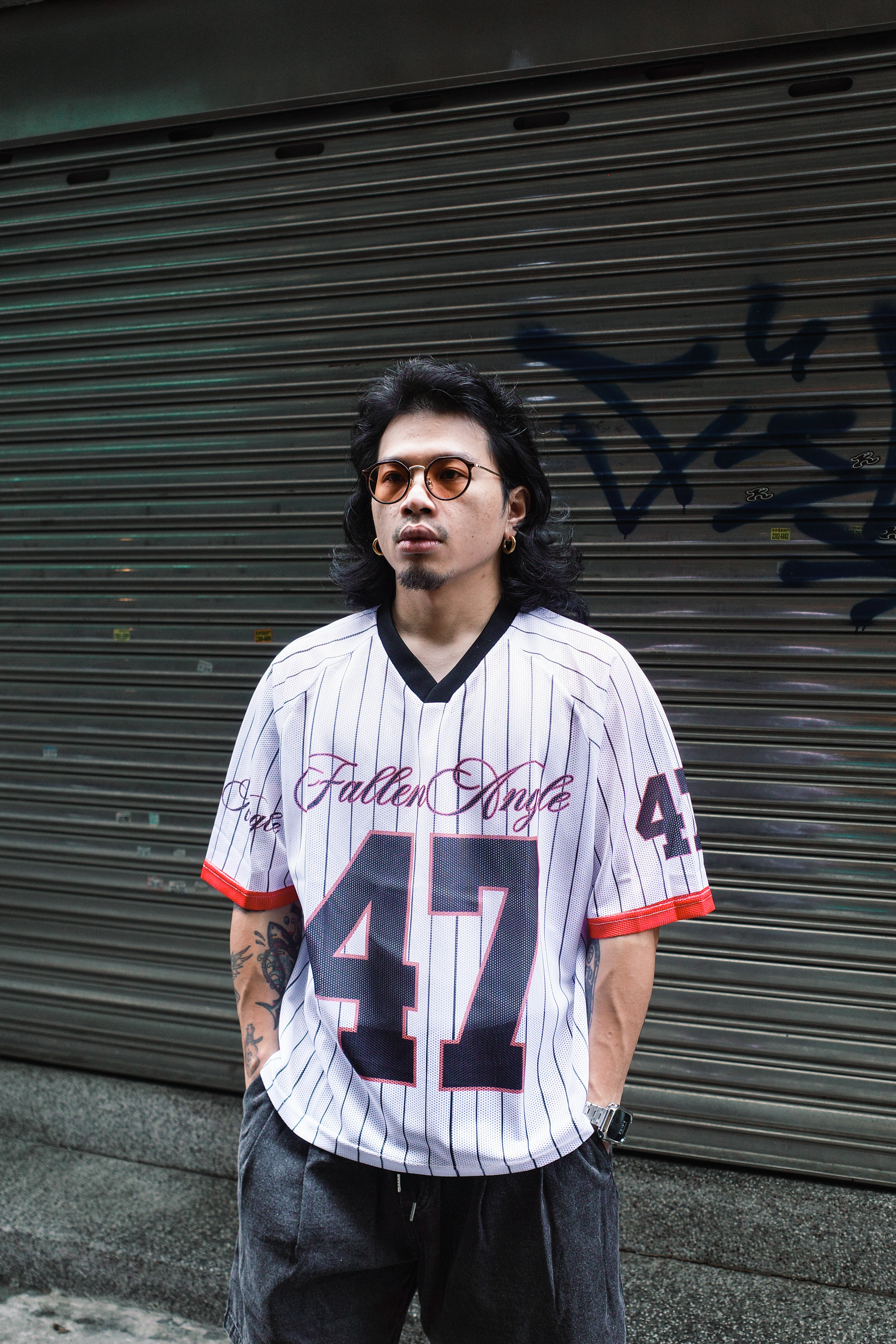 『Always_Good』直條紋 網眼 球衣