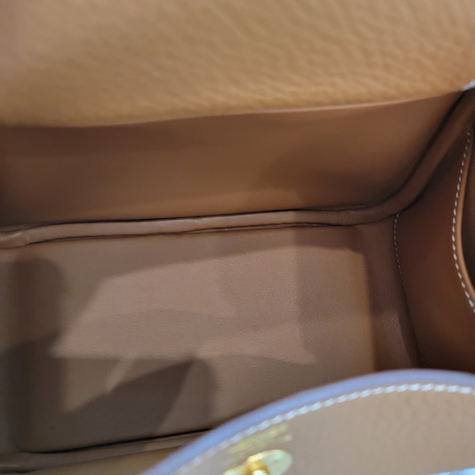 HERMES MINI LINDY 2 GOLD CC SHORT STRAP  2代  金棕金扣 短帶