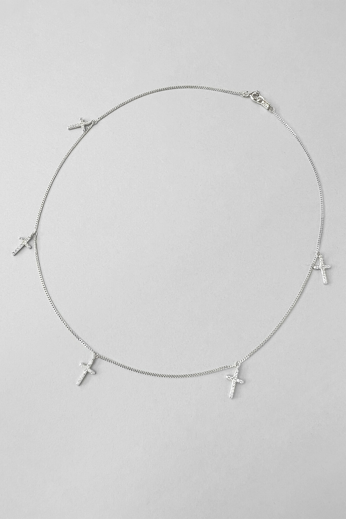 MONDAY EDITION FLARE CROSSLET NECKLACE MWNL250706SV