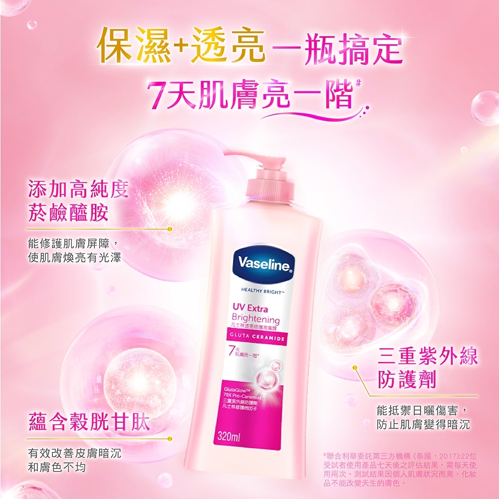 (箱購)凡士林潤膚露-透亮修護320MLx12瓶