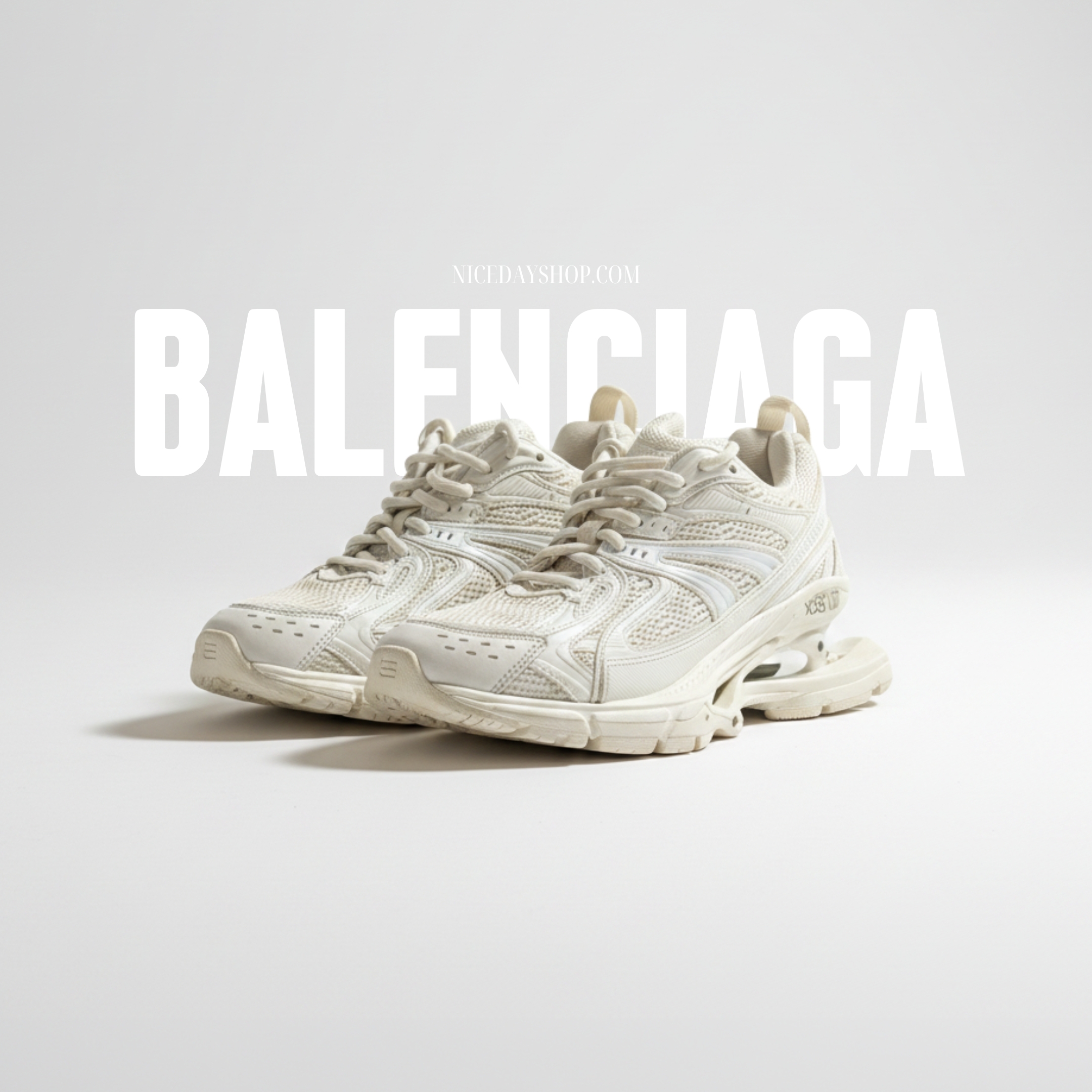 NICEDAY 代購 Balenciaga X-Pander White 白 米白 巴黎世家 增高 厚底 彈力 653871W2RA29000