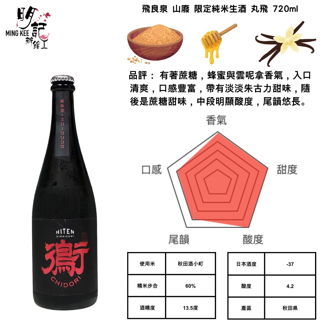 飛良泉 飛囀 鵆 特別仕樣 氣泡酒 750ml