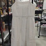 [S] DKNY COCONUT LINEN-BLEND LACE-TRIMMED MIDI DRESS, P6DBTE07-CNT (SD2027)
