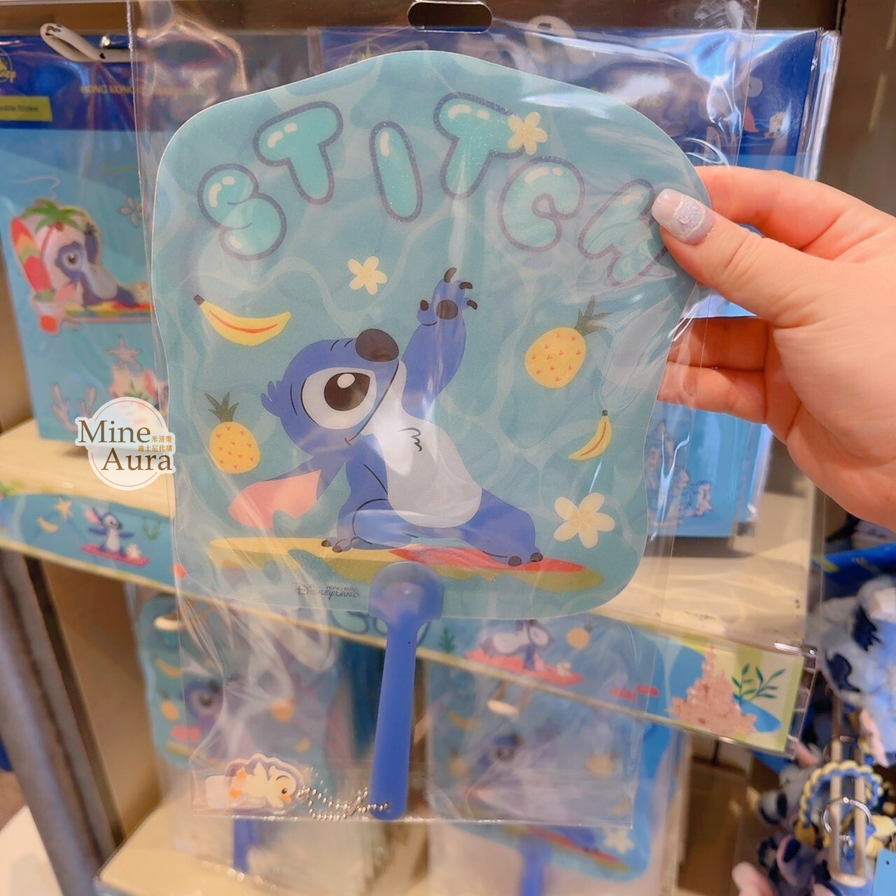 夏日鬆一鬆系列 史迪奇 Stitch 圖案 手持扇 扇子 星際寶貝 Lilo & Stitch -香港迪士尼樂園