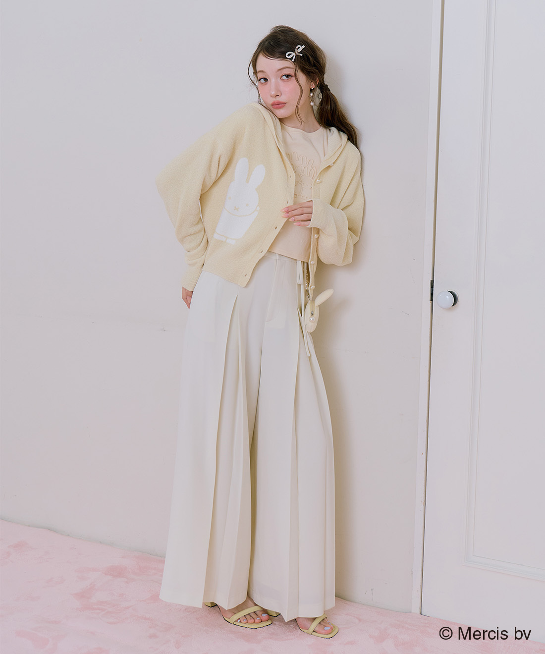 [預購] LILLIAN CARAT 前打褶寬版長褲