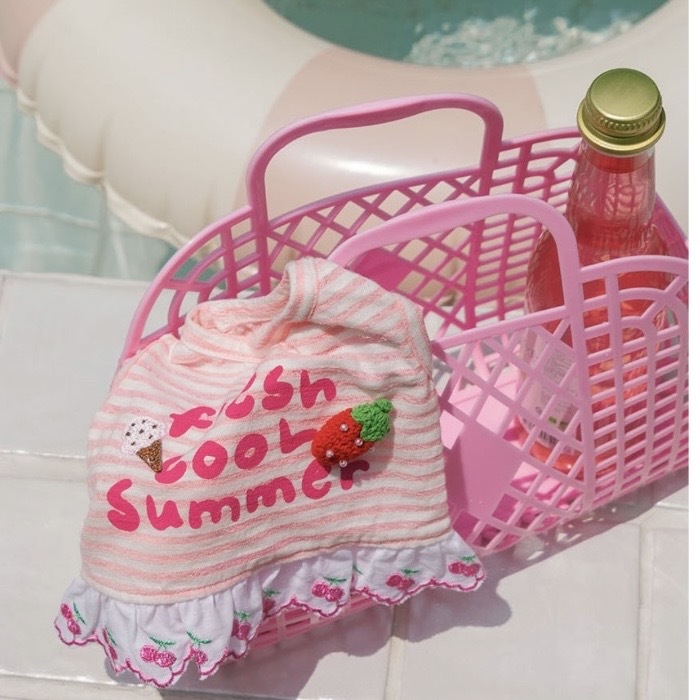 Fresh Cool Summer Top｜夏季草莓冰淇淋短條紋上衣 It’s