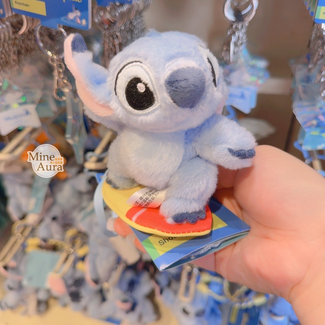 夏日鬆一鬆系列 史迪奇 Stitch 衝浪 造型 磁鐵 坐肩 絨毛 娃娃 公仔 星際寶貝 Lilo & Stitch -香港迪士尼樂園