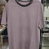 [S] DKNY BURNISHED LILAC STRIPED COLLAR T-SHIRT, DK000167M-BURNISHED LILAC (SD2035)