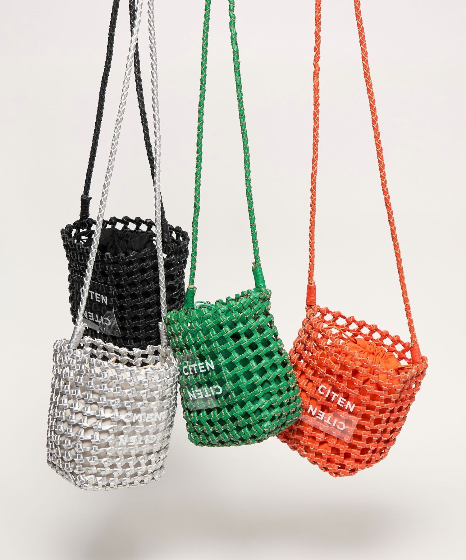 CITEN / Leather-like Mesh Mini Shoulder Bag
