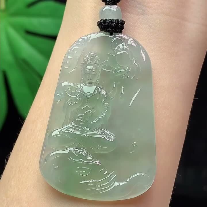 翡翠冰種晴底普賢菩薩,天然翡翠A玉, 緬甸玉, Jade, Jadeite