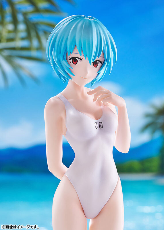 Jan WAVE POP UP PARADE BEACH QUEENS Rebuild of Evangelion Rei Ayanami (One-Piece Style) L Size Complete Figure PRE-ORDER