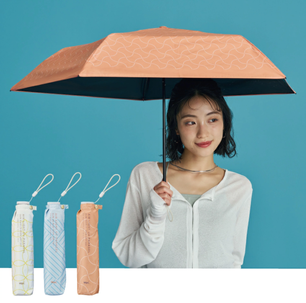 Wpc. Lightweight Sun-blocking Parasol Mini 超輕摺疊日傘 100%完全遮光 晴雨兼用 涼感日傘