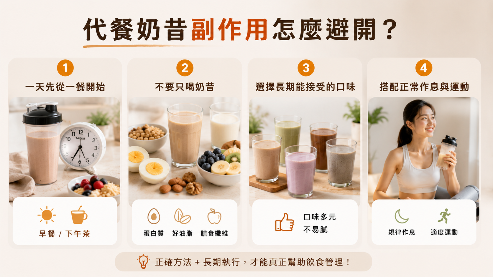 代餐奶昔副作用怎麼避開