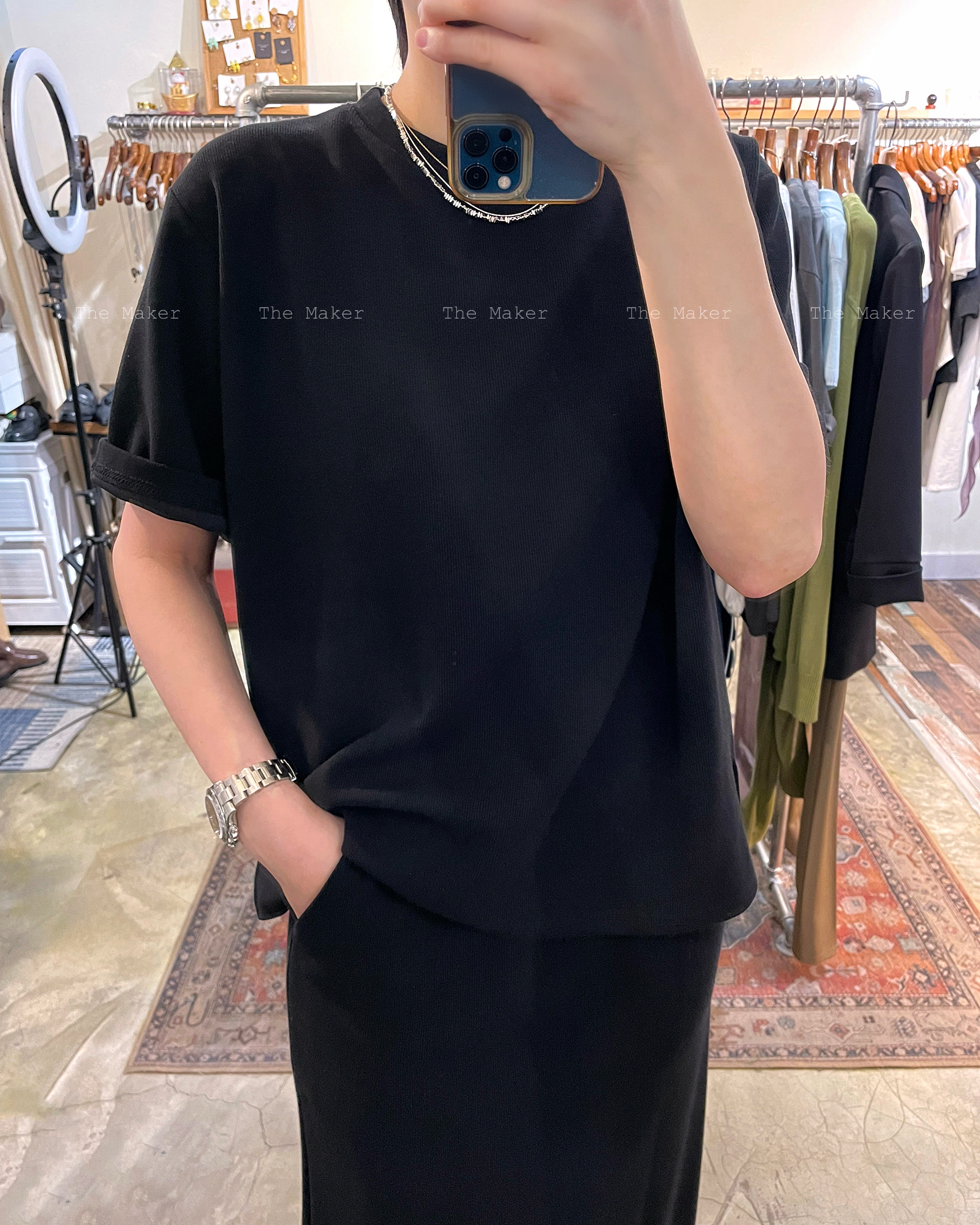 🍑 COTTON 舒服上衣半截裙套裝 🍑