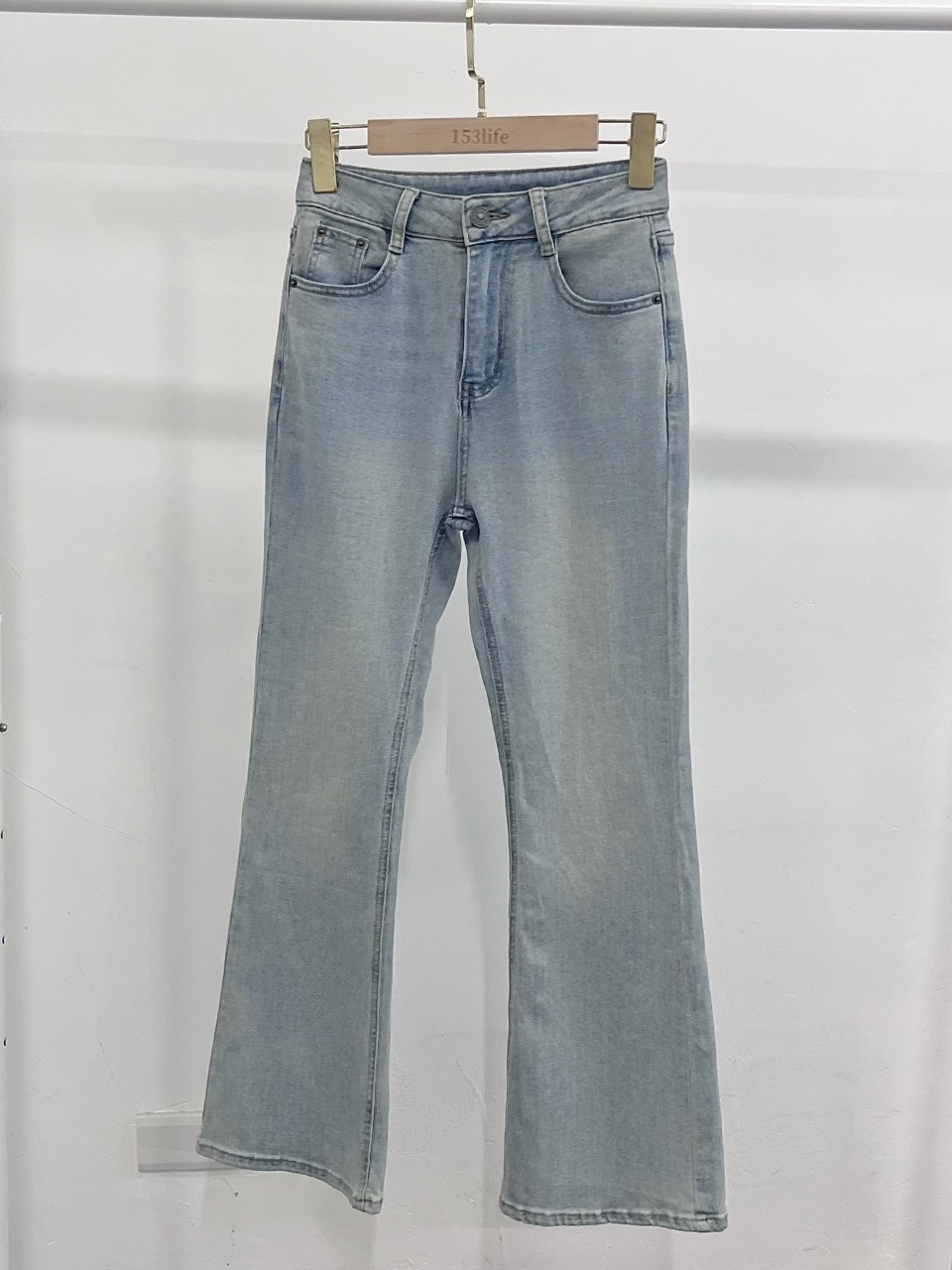 P2小個子微鬆舒適喇叭牛仔長褲(S-XXL)