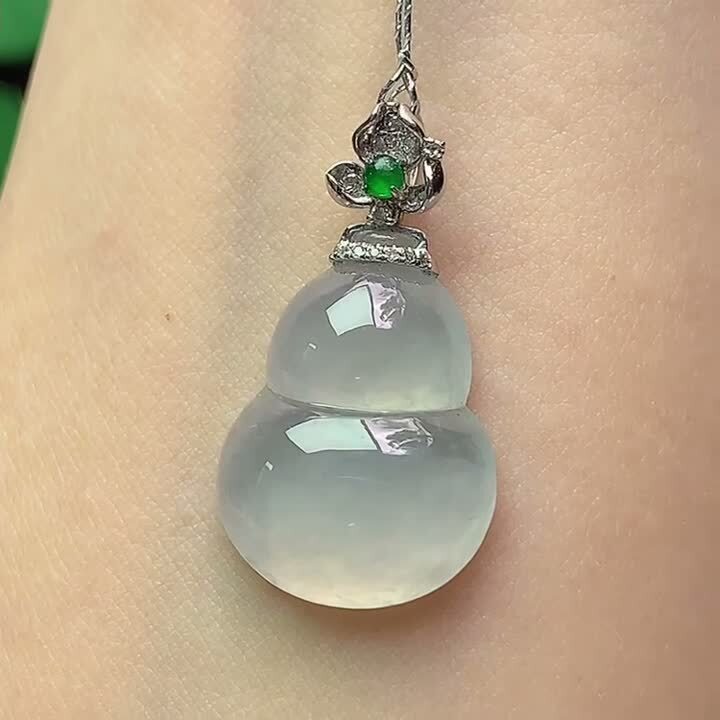 翡翠冰種葫蘆,天然翡翠A玉, 緬甸玉, Jade, Jadeite