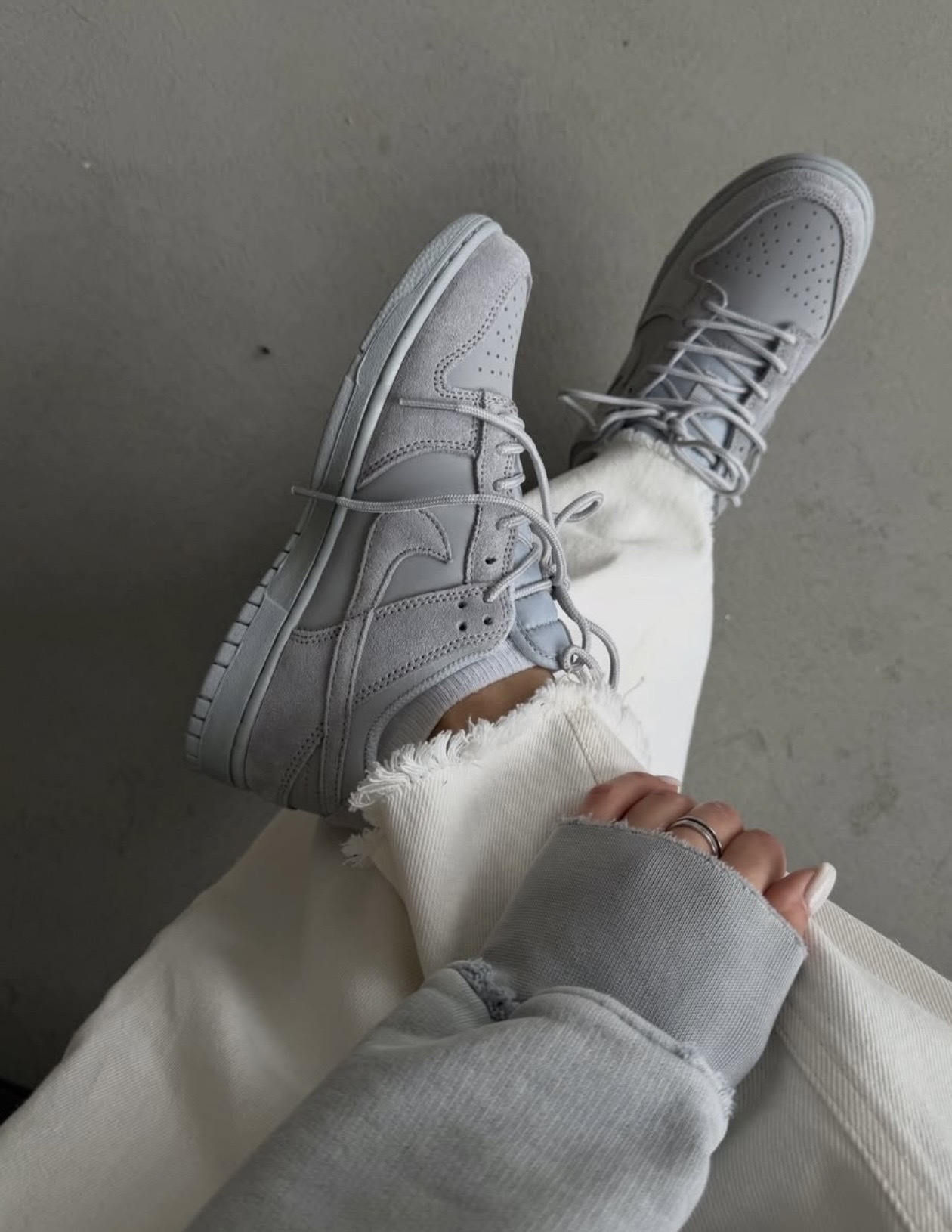 Nike Dunk Retro SE 麂皮 翻毛皮皮革 冰藍底 大象灰