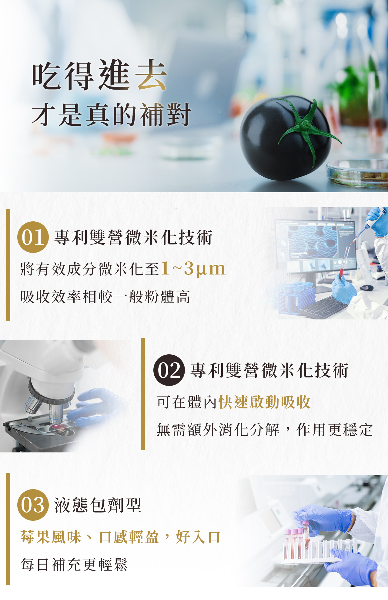 市售葉黃素優勢對比：橙姑娘專利微米化技術與多重複方，吸收率與穩定度完勝
