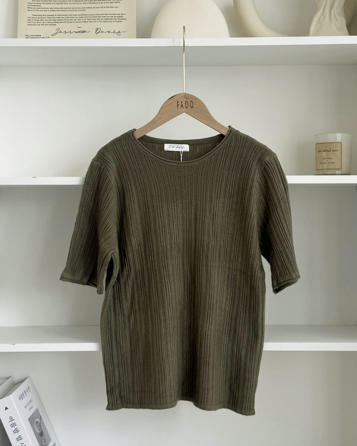 法朵Fado shop｜溫柔日常圓領坑條針織衫 011B022 六色