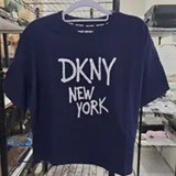 [S] DKNY PEACOAT WHITE WOMEN'S RHINESTONE GRAFFITI LOGO T-SHIRT, DP6T1318-FJR (SD2039)