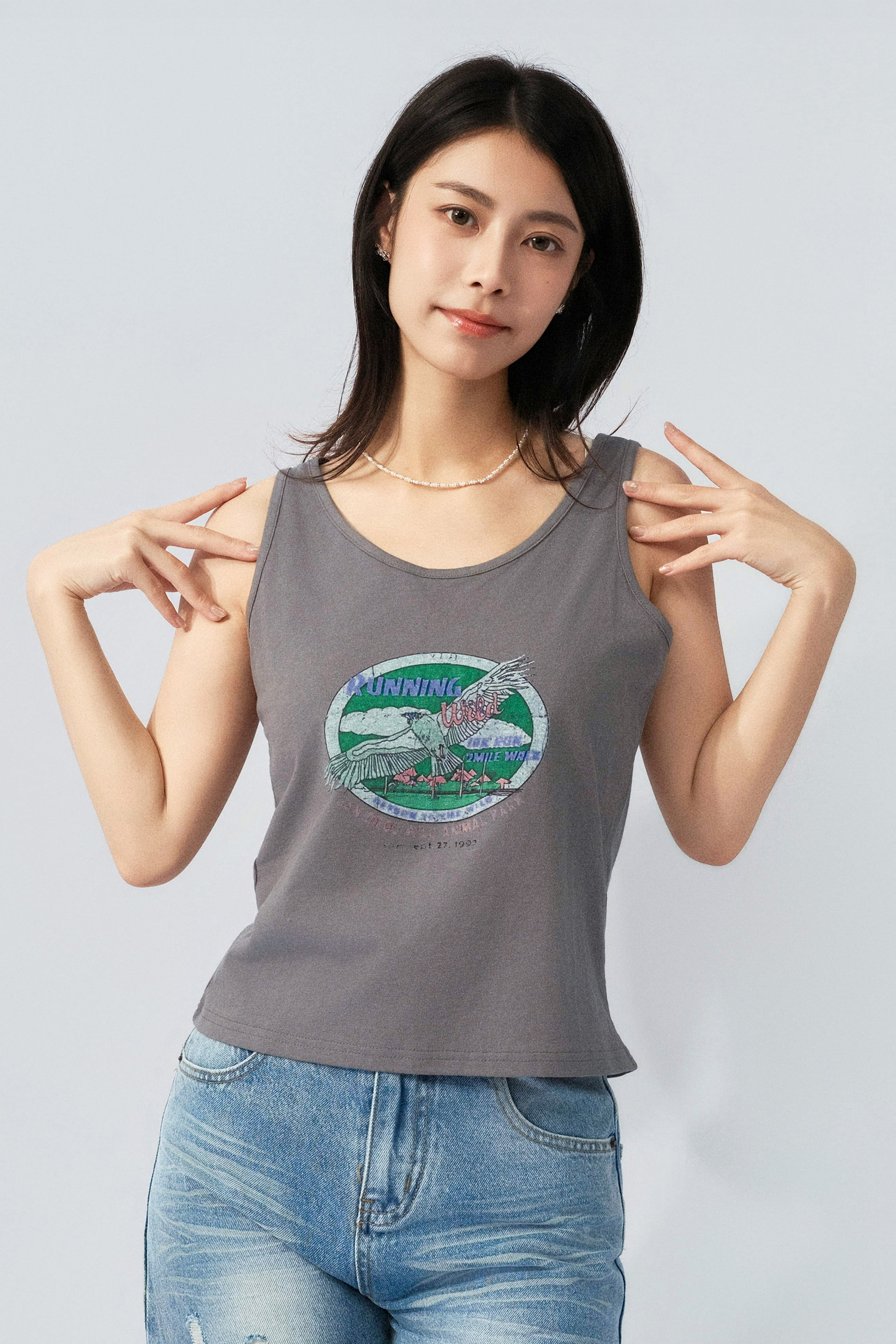 復古飛鷹印花背心（預購產品）