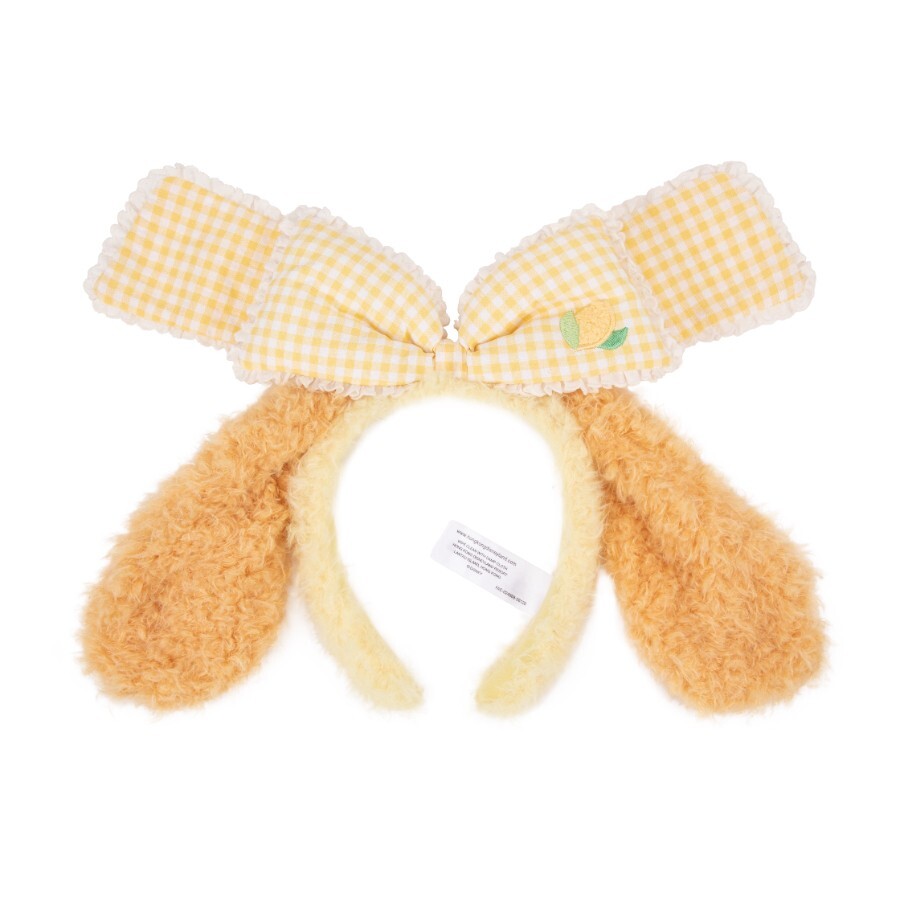 達菲 Duffy 與好友們 檸檬派對系列 可琦安 餅乾 CookieAnn 立體耳朵 造型 髮圈 髮箍 -香港迪士尼樂園