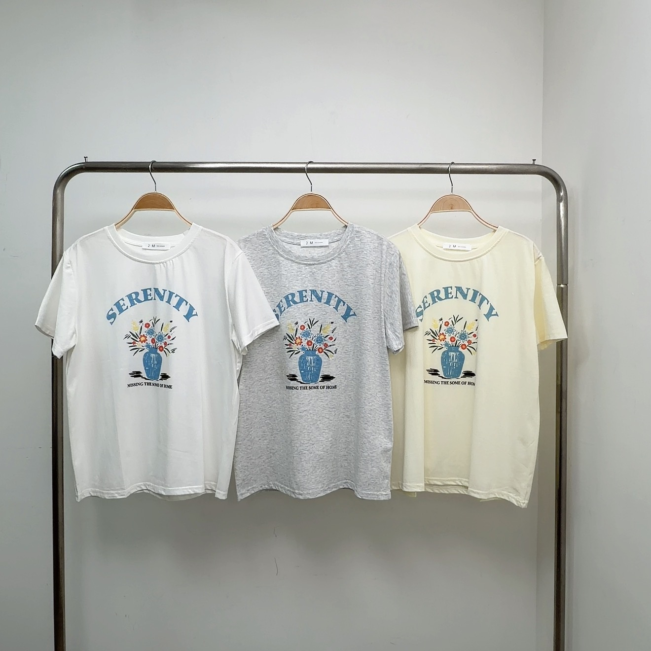 ⭐️⭐️【預訂】印字花花中版棉TEE (H32-H34)
