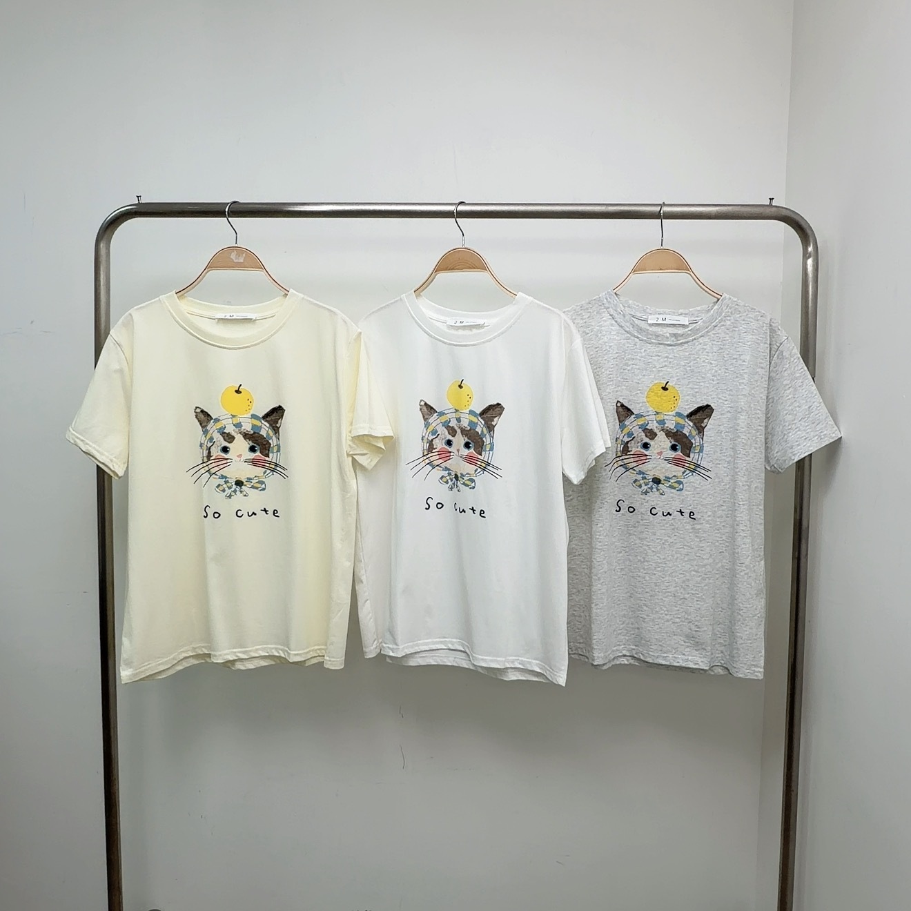 ⭐️⭐️【預訂】貓咪燙圖中版棉TEE (H29-H31)