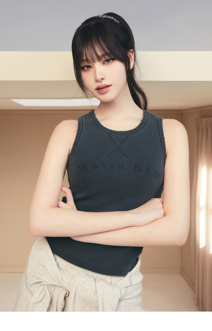 【直播】Matin Kim LX060525 女裝無袖LOGO上衣（MK2634TS023）