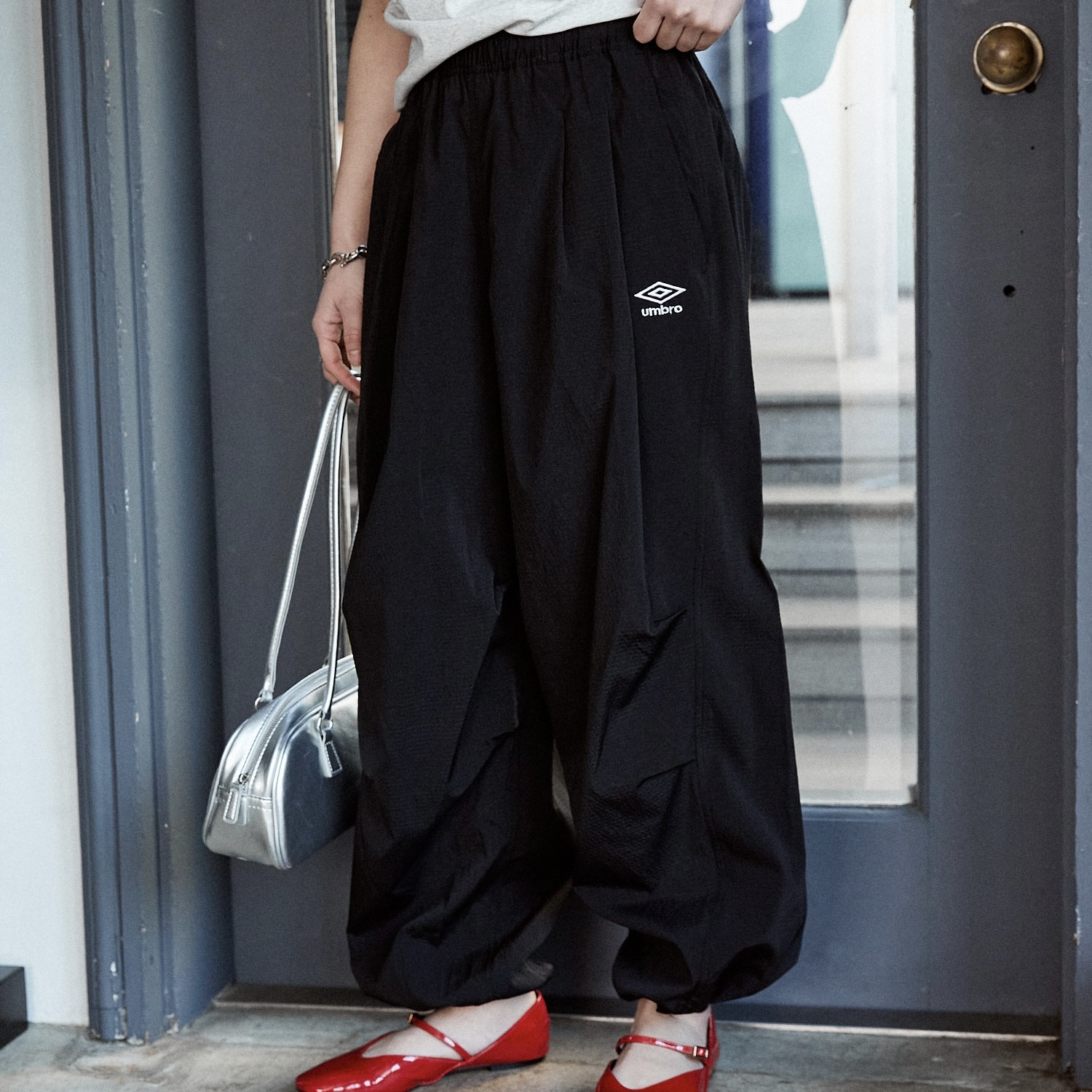 UMBRO × PUBLUX 褶皺 氣球褲 長褲 兩色 104448594