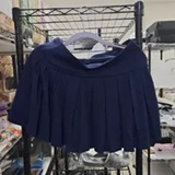 [S] DKNY PEACOAT EXTRA HIGH-RISE COURT PIQUÉ PLEATED TENNIS SKORT, DP6K1012-PCT (SD2041)