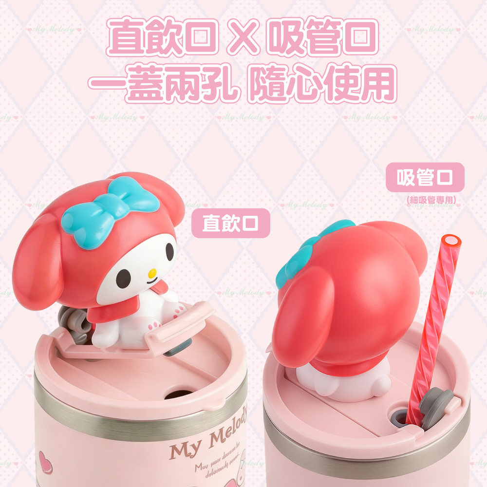 直飲口x吸管口，一蓋兩孔隨心使用