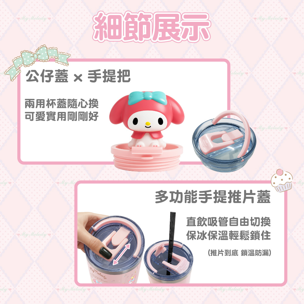 公仔立體杯蓋跟提把杯蓋，可愛實用兩種都有