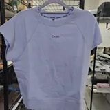 [S] DKNY FROST BLUE METALLIC BUBBLE LOGO SHORT SLEEVE PULLOVER, DP6T1611-A4I (SD2043)