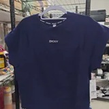 [S] DKNY PEACOAT METALLIC BUBBLE LOGO SHORT SLEEVE PULLOVER, DP6T1611-PCT (SD2044)